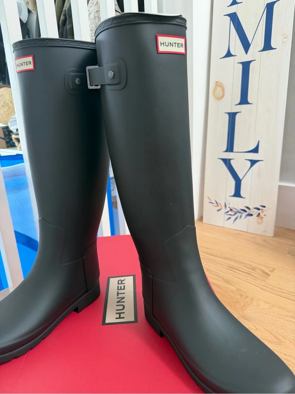 Hunter Matte Black Women's Tall Rain Boots